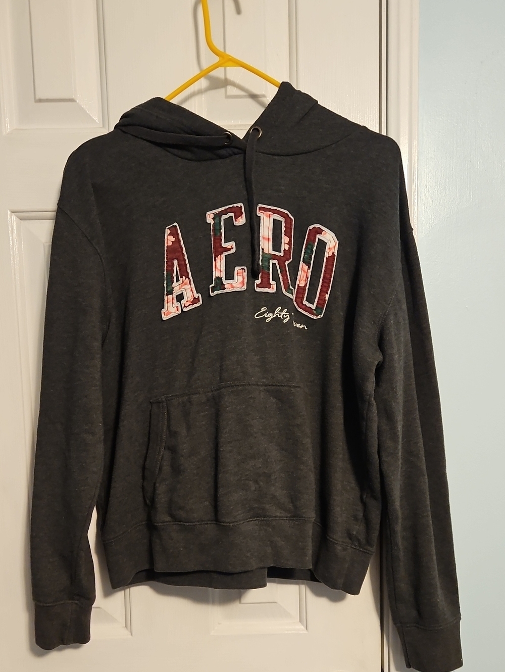 Aeropostale Charcoal Hoodie with Camouflage Logo